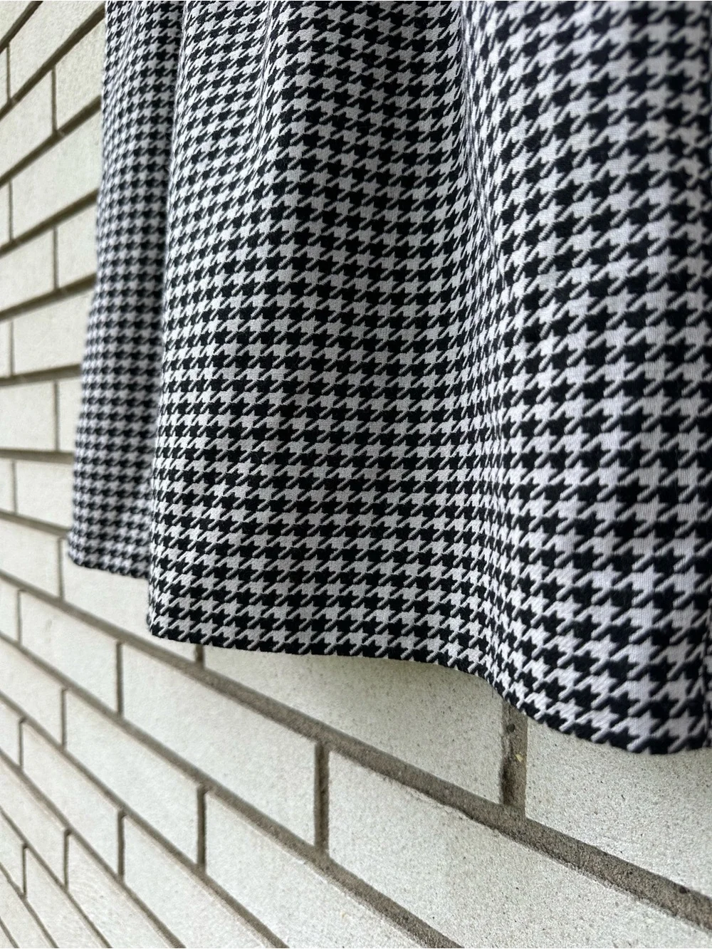 J. Crew Houndstooth Wool Blend Pull On Mini Skirt Elastic Waist Preppy 4